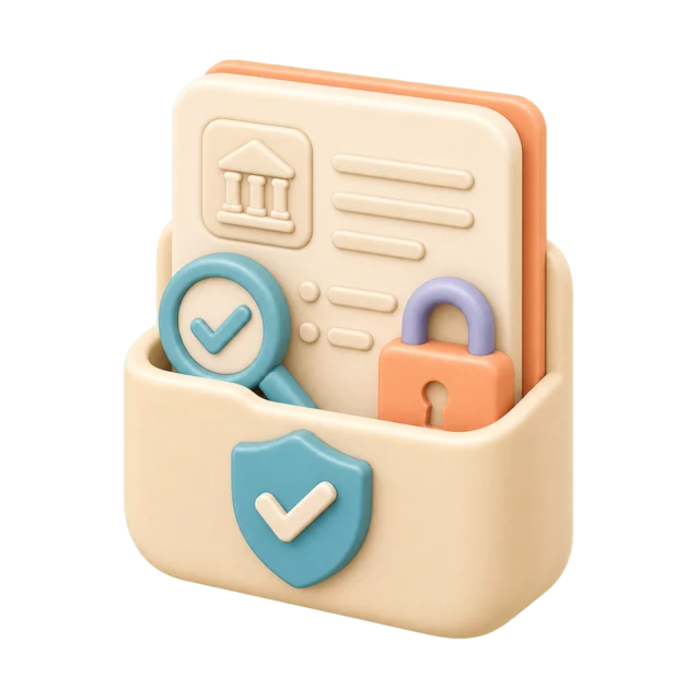 Soft silicone agency record with a verification shield